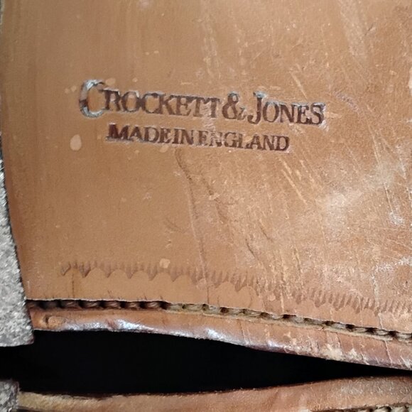 ❤️CROCKETT & JONES Chalfont Brown Leather Monk Strap Wingtip Brogue Shoes 9 D main image 12